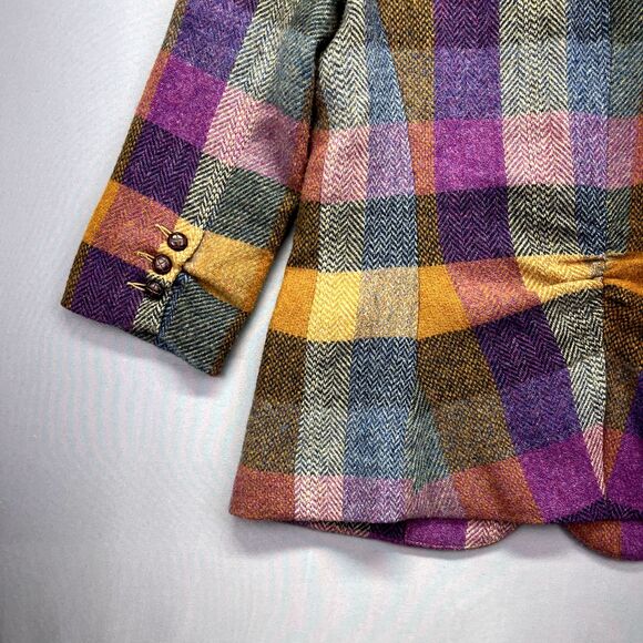 CABI #927 Plaid Wool Blend "Happy Blazer" Jacket Size 6 Cottagecore Boho - Picture 14 of 16